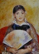 Pierre-Auguste Renoir Femme a l'eventail Spain oil painting artist